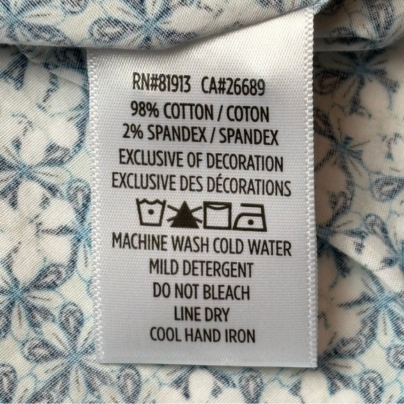 Robert Graham Shirt Mens Size M Hanover Floral Geo Flip Cuff Button Up Classic - Picture 10 of 11